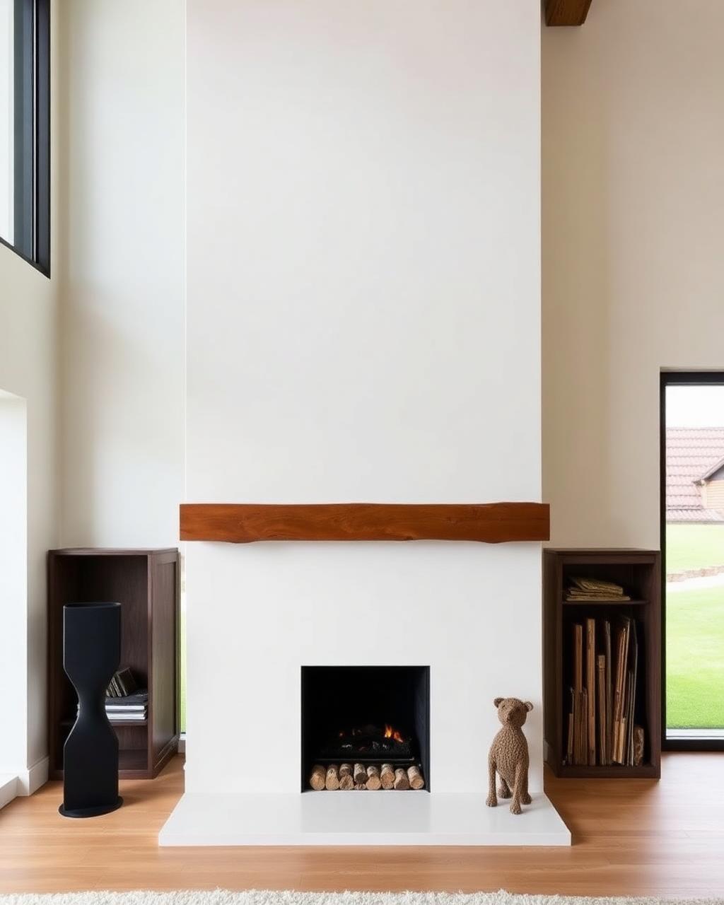 Minimalist bespoke fireplace installation